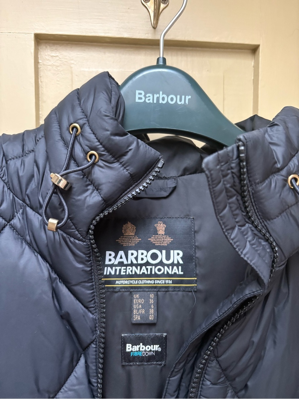 Barbour Black Long Quilted Vest - Picture 6 of 6